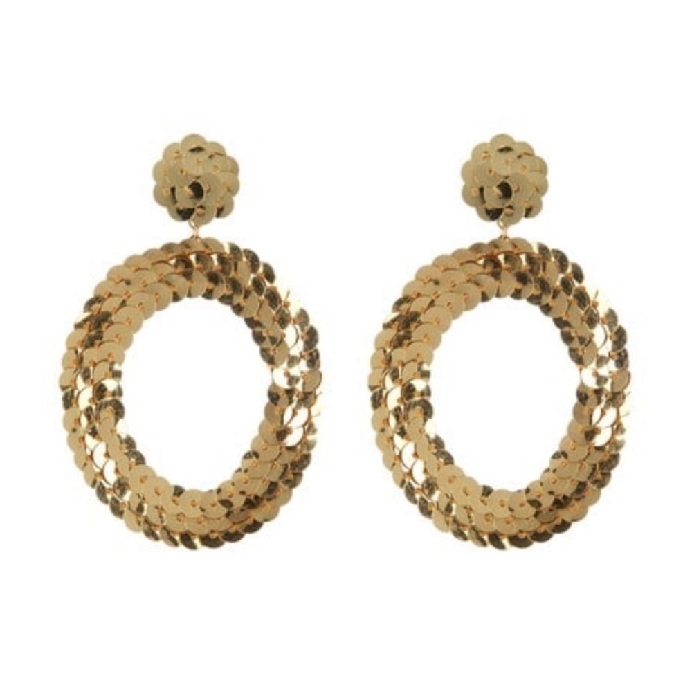 Baublebar Twiggy Sequin Hoop Dangle Earrings